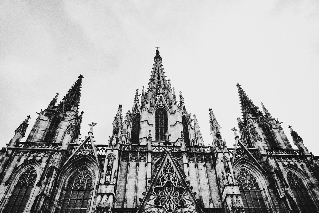 The Cathedral of the Holy Cross and Saint Eulalia (Avinguda de la Catedra), Barcelona, Spain